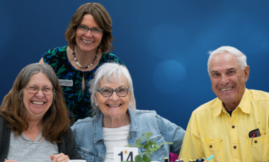group photo of Mayor with smiling seniors
