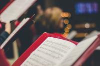 choir books at christmas concert