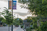 downtown street banner