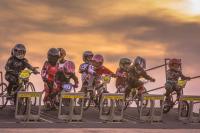 Okotoks BMX Bike Track with kids lined up at race start