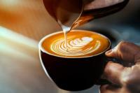 late being poured into mug