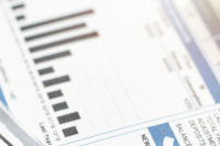 assortment of utility bills