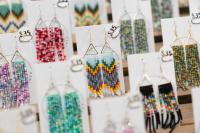 Beaded earrings from market vendor