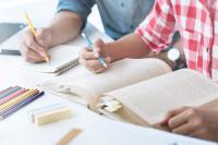 teens doing homework