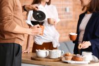 group drinking coffee