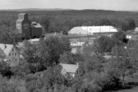 An aerial view of Okotoks. 