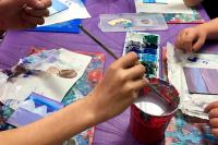 many hands painting