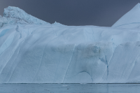 Scenic view of frozen lake against sky