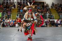 Okotoks powwow, Indigenous dancer, 2025