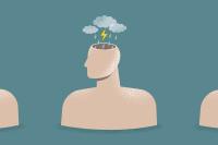 human heads showing anxiety