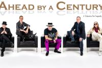 a band on black chairs on a while background