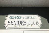 Sign above the door at the Okotoks & District Seniors Club