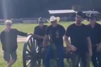 a band in a feild