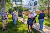 a walking tour in downtown okotoks