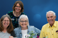 group photo of Mayor with smiling seniors
