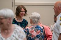 Mayor Thorn talking to older adults