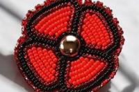 A beaded Poppy