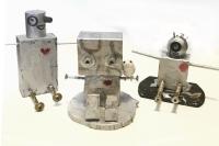 small robots made from scrap