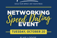 Speed Dating for Business small business week networking event poster