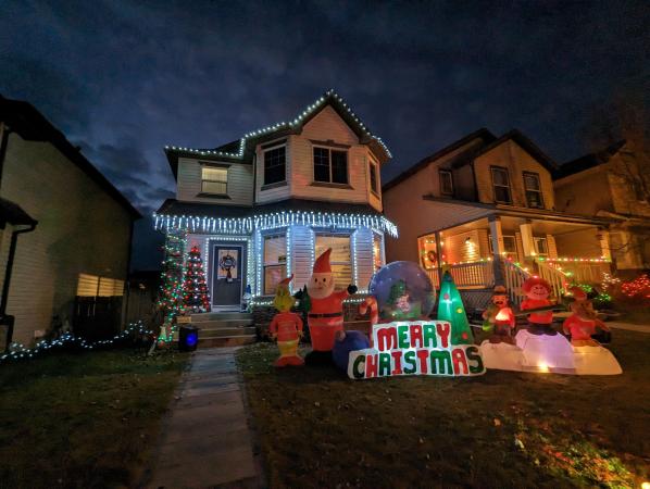 lights on a house