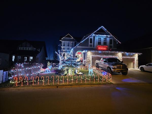 lights on a house