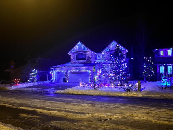 lights on a house