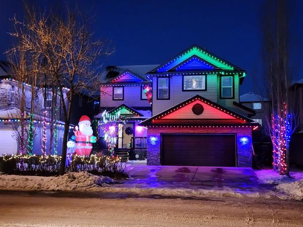 lights on a house