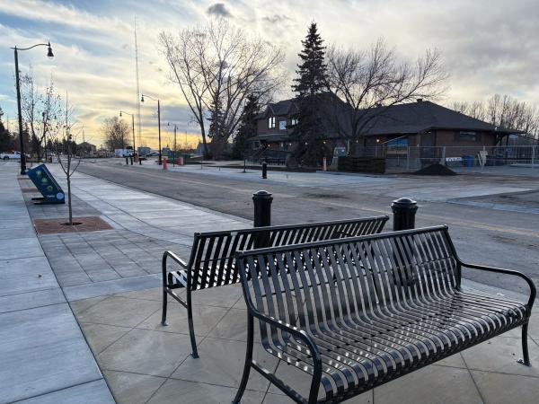 Downtown improvements - new bench seating and sidewalks
