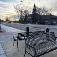 Downtown improvements - new bench seating and sidewalks