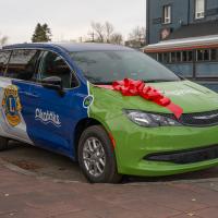 new accessible on-demand transit van donated by the Okotoks Lions Club