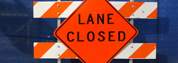 Lane Closed Sign
