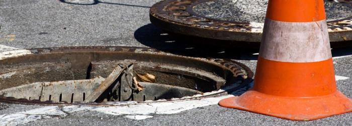 Photo of sewer repair work
