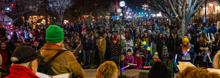 a crowd of people