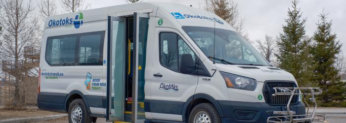 Okotoks Transit Vehicle parked
