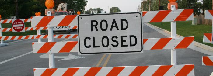 road closed sign