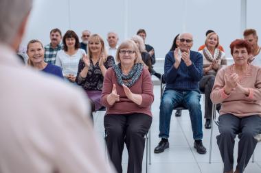 seniors clapping