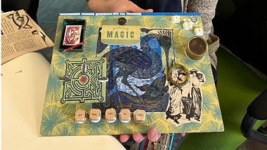 Mixed Media Art collage made out of recycled materials
